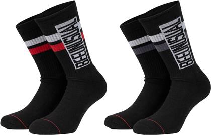 ORIGINAL SOLIDS CREW SOCKS 2 PACK AS-225220-BLACK ΜΑΥΡΟ BEE UNUSUAL