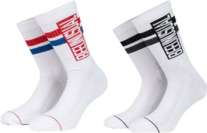 ORIGINAL SOLIDS CREW SOCKS 2 PACK WHITE AS-225221-WHITE ΛΕΥΚΟ BEE UNUSUAL