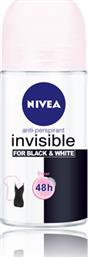 ΑΠΟΣΜΗΤΙΚΟ ROLL ON BLACK & WHITE CLEAR INVISIBLE DEO (2X50 ML) 1+1 ΔΩΡΟ NIVEA