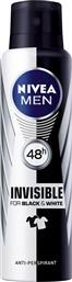 ΑΠΟΣΜΗΤΙΚΟ SPRAY BLACK & WHITE POWER INVISIBLE MEN (150 ML) NIVEA από το e-FRESH