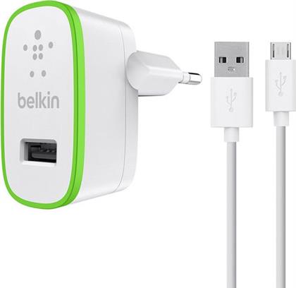 ΦΟΡΤΙΣΤΗΣ ΤΑΞΙΔΙΟΥ MICRO USB 2.4A WHITE BELKIN