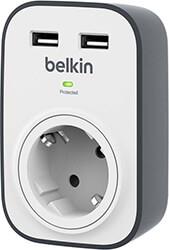 SURGECUBE 1 OUTLET SURGE PROTECTOR WITH 2 X 2.4A SHARED USB CHARGING BELKIN