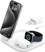 WIZ029VFWH BOOSTCHARGE 3-IN-1 MAGNETIC FOLDABLE WIRELESS CHARGER WITH QI2 15W BELKIN