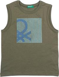 ΑΜΑΝΙΚΟ T-SHIRT BASICO SUMMER BOY ΧΑΚΙ (90 CM)-(1-2 ΕΤΩΝ) BENETTON