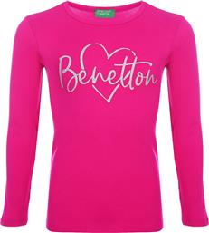 ΜΠΛΟΥΖΑ ΜΑΚΡΥΜΑΝΙΚΗ BASIC GIRL ΦΟΥΞΙΑ (82 CM)-(1-2 ΕΤΩΝ) BENETTON