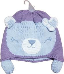 ΣΚΟΥΦΟΣ FOUNDATION BABY ΓΚΡΙ/ΜΩΒ/ΓΑΛΑΖΙΟ (3-6 ΜΗΝΩΝ)-(42 CM) BENETTON