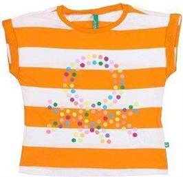 T-SHIRT FOUNDATION TK S ΡΙΓΕ ΠΟΡΤΟΚΑΛΙ/ΛΕΥΚΟ (82 CM)-(1-2 ΕΤΩΝ) BENETTON