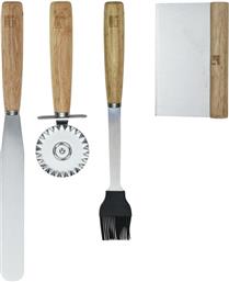 ΣΕΤ 4ΤΜΧ ΓΙΑ PIZZA ΑΝΟΞΕΙΔΩΤΟ-ΞΥΛΙΝΟ BG040318MM (ΥΛΙΚΟ: ΞΥΛΟ) - - BG040318MM BERGNER