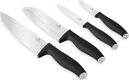 ΣΕΤ ΜΑΧΑΙΡΙΑ MATTE BLACK COLLECTION ΑΠΟ ΑΝΟΞΕΙΔΩΤΟ ΑΤΣΑΛΙ 4 ΤΜΧ BERLINGER HAUS