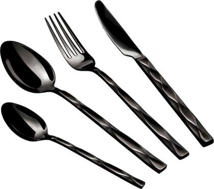 ΣΕΤ ΜΑΧΑΙΡΟΠΙΡΟΥΝΑ MIRROR BLACK COLLECTION ΑΝΟΞΕΙΔΩΤΑ ΜΑΥΡΑ 24 ΤΜΧ BERLINGER HAUS