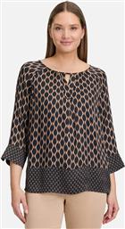 ΓΥΝΑΙΚΕΙΑ ΜΠΛΟΥΖΑ ΜΕ ALL-OVER PRINT - 8906/1443 ΜΑΥΡΟ-ΚΑΦΕ BETTY BARCLAY