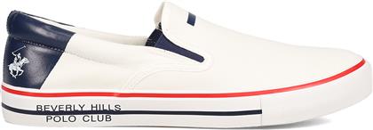 ΛΕΥΚΟ ΑΝΔΡΙΚΟ SLIP-ON ΠΑΠΟΥΤΣΙ BEVERLY HILLS POLO CLUB