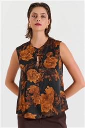 ΓΥΝΑΙΚΕΙΑ ΑΜΑΝΙΚΗ ΜΠΛΟΥΖΑ ΜΕ ALL-OVER PRINT - 10-342403-0 ΜΑΥΡΟ BILL COST