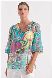 ΓΥΝΑΙΚΕΙΑ ΜΠΛΟΥΖΑ ΜΕ FLORAL PRINT - 10-342378-0 ΠΡΑΣΙΝΟ BILL COST