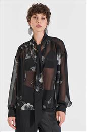 ΓΥΝΑΙΚΕΙΑ ΜΠΛΟΥΖΑ ΜΕ PRINT ΚΑΙ ΗΜΙΔΙΑΦΑΝΕΙΑ - 10-342444-0 ΜΑΥΡΟ BILL COST