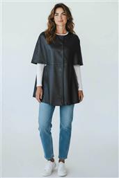 ΓΥΝΑΙΚΕΙΑ ΚΑΠΑ ΜΕ LEATHER LOOK - 10-010203-0 ΜΑΥΡΟ BILL COST