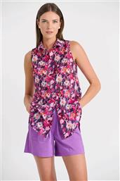 ΓΥΝΑΙΚΕΙΟ ΑΜΑΝΙΚΟ ΠΟΥΚΑΜΙΣΟ ΜΕ FLORAL PRINT - 10-342335-0 ΦΟΥΞΙΑ BILL COST