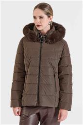 ΓΥΝΑΙΚΕΙΟ ΜΠΟΥΦΑΝ ΜΕ ΚΑΠΙΤΟΝΕ ΣΧΕΔΙΟ ΚΑΙ ΚΟΥΚΟΥΛΑ ΜΕ ΑΦΑΙΡΟΥΜΕΝΗ FAUX ΓΟΥΝΑ - 20-380871-0 ΚΑΦΕ BILL COST