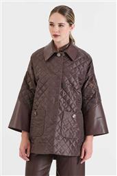 ΓΥΝΑΙΚΕΙΟ ΜΠΟΥΦΑΝ ΜΕ ΚΑΠΙΤΟΝΕ ΣΧΕΔΙΟ ΚΑΙ ΛΕΠΤΟΜΕΡΕΙΕΣ ΑΠΟ ΔΕΡΜΑΤΙΝΗ - 10-380045-0 ΚΑΦΕ BILL COST