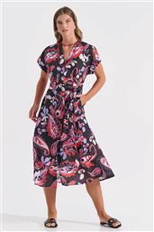 ΓΥΝΑΙΚΕΙΟ MIDI ΦΟΡΕΜΑ ΜΕ FLORAL PRINT - 10-342381-0 ΜΑΥΡΟ BILL COST