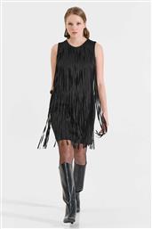 ΓΥΝΑΙΚΕΙΟ MINI ΦΟΡΕΜΑ ΑΜΑΝΙΚΟ ΜΕ ΚΡΟΣΣΙΑ KAI SUEDE ΥΦΗ - 10-020017-0 ΜΑΥΡΟ BILL COST