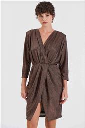 ΓΥΝΑΙΚΕΙΟ MINI ΦΟΡΕΜΑ ΚΡΟΥΑΖΕ ΜΕ ΜΕΤΑΛΛΙΚΕΣ ΙΝΕΣ - 10-190119-0 ΜΠΡΟΝΖΕ BILL COST