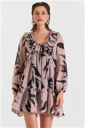 ΓΥΝΑΙΚΕΙΟ MINI ΦΟΡΕΜΑ ΜΕ ALL-OVER PRINT ΚΑΙ ΒΟΛΑΝ - 10-342407-0 ΜΠΕΖ BILL COST