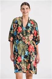ΓΥΝΑΙΚΕΙΟ MINI ΦΟΡΕΜΑ ΜΕ FLORAL PRINT RELAXED FIT - 10-342370-0 ΜΑΥΡΟ BILL COST