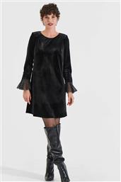 ΓΥΝΑΙΚΕΙΟ MINI ΦΟΡΕΜΑ ΜΕ ΒΕΛΟΥΔΙΝΗ ΥΦΗ ΚΑΙ ΜΑΝΣΕΤΕΣ ΑΠΟ ΤΟΥΛΙ - 10-210166-0 ΜΑΥΡΟ BILL COST