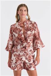 ΓΥΝΑΙΚΕΙΟ ΠΟΥΚΑΜΙΣΟ ΜΕ FLORAL PRINT ΚΑΙ ΜΑΝΙΚΙ 3/4 - 10-342389-0 ΚΑΦΕ BILL COST