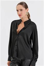 ΓΥΝΑΙΚΕΙΟ ΠΟΥΚΑΜΙΣΟ ΣΑΤΕΝ ΜΕ ΜΑΟ ΓΙΑΚΑ - 10-050486-0 ΜΑΥΡΟ BILL COST