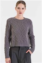 ΓΥΝΑΙΚΕΙΟ ΠΟΥΛΟΒΕΡ ΜΕ CABLE KNIT PATTERN - 20-131375-0 ΑΝΘΡΑΚΙ BILL COST