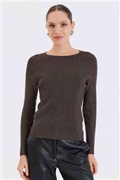 ΓΥΝΑΙΚΕΙΟ ΠΟΥΛΟΒΕΡ RIBBED LUREX - 20-131372-0 ΚΑΦΕ BILL COST
