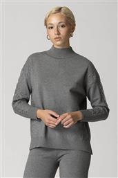 ΓΥΝΑΙΚΕΙΑ ΠΛΕΚΤΗ ΜΠΛΟΥΖΑ ΜΕ ΔΙΑΚΟΣΜΗΤΙΚΗ ΠΛΕΞΗ RELAXED FIT - 4925266936 ΓΚΡΙ BILLY SABBADO