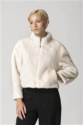 ΓΥΝΑΙΚΕΙΟ ΚΟΝΤΟ JACKET ΜΕ FAUX ΓΟΥΝΑ - 4925761118 ΕΚΡΟΥ BILLY SABBADO