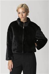 ΓΥΝΑΙΚΕΙΟ ΚΟΝΤΟ JACKET ΜΕ FAUX ΓΟΥΝΑ - 4925761118 ΜΑΥΡΟ BILLY SABBADO