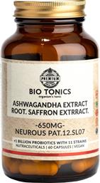 ASHWAGANDHA & ROOT SAFFRON EXTRACT ΣΥΜΠΛΗΡΩΜΑ ΔΙΑΤΡΟΦΗΣ ΕΚΧΥΛΙΣΜΑΤΟΣ ΤΩΝ ΒΟΤΑΝΩΝ ΑΣΒΑΓΚΑΝΤΑΣ, ΚΡΟΚΟΥ & ΡΟΔΙΟΛΑΣ ΓΙΑ ΚΑΛΥΤΕΡΗ ΔΙΑΧΕΙΡΙΣΗ ΤΟΥ ΑΓΧΟΥΣ & ΕΝΙΣΧΥΣΗ ΤΗΣ ΔΙΑΘΕΣΗΣ ΜΕ ΦΥΣΙΚΟ ΤΡΟΠΟ 60CAPS BIO TONICS
