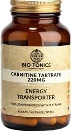 CARNITINE TARTRATE 220MG ΣΥΜΠΛΗΡΩΜΑ ΔΙΑΤΡΟΦΗΣ ΑΜΙΝΟΞΕΟΣ ΚΑΡΝΙΤΙΝΗΣ ΣΕ ΤΡΥΓΙΚΗ ΜΟΡΦΗ & ΜΕΙΓΜΑΤΟΣ ΠΡΟΒΙΟΤΙΚΩΝ ΓΙΑ ΕΝΙΣΧΥΣΗ ΤΟΥ ΜΕΤΑΒΟΛΙΣΜΟΥ ΣΕ ΚΥΤΤΑΡΙΚΟ ΕΠΙΠΕΔΟ, ΕΝΕΡΓΕΙΑ & ΑΠΟΚΑΤΑΣΤΑΣΗ 90CAPS BIO TONICS