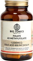 FOLATE 1200ΜG ΣΥΜΠΛΗΡΩΜΑ ΔΙΑΤΡΟΦΗΣ ΦΟΛΙΚΟΥ ΟΞΕΟΣ ΩΣ ΜΕΘΥΛΟΦΟΛΙΚΟ ΟΞΥ ΓΙΑ ΜΕΓΙΣΤΗ ΑΠΟΡΡΟΦΗΣΗ ΣΕ ΣΥΝΔΥΑΣΜΟ ΜΕ ΠΡΟΒΙΟΤΙΚΑ ΣΤΕΛΕΧΗ ΓΙΑ ΤΗΝ ΥΠΟΣΤΗΡΙΞΗ ΤΗΣ ΥΓΙΟΥΣ ΑΝΑΠΤΥΞΗΣ ΤΟΥ ΜΗΤΡΙΚΟΥ ΙΣΤΟΥ ΚΑΤΑ ΤΗΝ ΕΓΚΥΜΟΣΥΝΗ 90CAPS BIO TONICS