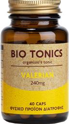 PREMIUM VALERIAN 240MG ΣΥΜΠΛΗΡΩΜΑ ΔΙΑΤΡΟΦΗΣ ΕΚΧΥΛΙΣΜΑΤΟΣ ΒΑΛΕΡΙΑΝΑΣ ΜΕ ΗΡΕΜΙΣΤΙΚΕΣ & ΧΑΛΑΡΩΤΙΚΕΣ ΙΔΙΟΤΗΤΕΣ ΚΑΤΑ ΤΗΣ ΑΥΠΝΙΑΣ 40VEG.CAPS BIO TONICS