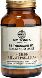 VITAMIN B6 25MG & MAGNESIUM 400MG ΣΥΜΠΛΗΡΩΜΑ ΔΙΑΤΡΟΦΗΣ ΒΙΤΑΜΙΝΗΣ Β6 & ΜΑΓΝΗΣΙΟΥ ΓΙΑ ΤΗΝ ΚΑΛΗ ΛΕΙΤΟΥΡΓΙΑ ΤΟΥ ΝΕΥΡΙΚΟΥ & ΜΥΙΚΟΥ ΣΥΣΤΗΜΑΤΟΣ & ΚΑΛΥΤΕΡΗ ΔΙΑΧΕΙΡΙΣΗ ΤΟΥ ΑΓΧΟΥΣ 90CAPS BIO TONICS