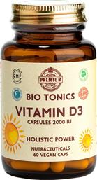 VITAMIN D3 2000IU ΣΥΜΠΛΗΡΩΜΑ ΔΙΑΤΡΟΦΗΣ ΒΙΤΑΜΙΝΗΣ D3 ΓΙΑ ΤΗΝ ΚΑΛΗ ΥΓΕΙΑ ΟΣΤΩΝ, ΔΟΝΤΙΩΝ & ΑΝΟΣΟΠΟΙΗΤΙΚΟΥ 60VEG.CAPS BIO TONICS