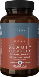 TERRANOVA BEAUTY COMPLEX HAIR - SKIN - NAILS ΣΥΜΠΛΗΡΩΜΑ ΔΙΑΤΡΟΦΗΣ ΜΕ ΒΙΤΑΜΙΝΕΣ, ΜΕΤΑΛΛΑ, ΚΑΡΟΤΕΝΟΕΙΔΗ & MSM ΓΙΑ ΤΗΝ ΚΑΛΗ ΥΓΕΙΑ ΤΩΝ ΜΑΛΛΙΩΝ, ΝΥΧΙΩΝ & ΤΟΥ ΔΕΡΜΑΤΟΣ 100VEG.CAPS BIONAT από το PHARM24