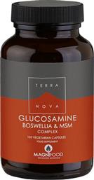 TERRANOVA GLUCOSAMINE, BOSWELLIA & MSM COMPLEX ΣΥΜΠΛΗΡΩΜΑ ΔΙΑΤΡΟΦΗΣ ΓΛΥΚΟΖΑΜΙΝΗΣ, MSM & ΕΚΧΥΛΙΣΜΑΤΟΣ ΤΟΥ ΒΟΤΑΝΟΥ BOSWELLIA ΓΙΑ ΤΗΝ ΚΑΛΗ ΛΕΙΤΟΥΡΓΙΑ ΤΩΝ ΑΡΘΡΩΣΕΩΝ & ΤΟΥ ΧΟΝΔΡΟΥ 100VEG.CAPS BIONAT