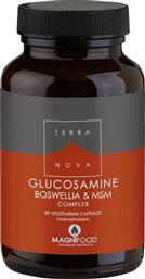 TERRANOVA GLUCOSAMINE, BOSWELLIA & MSM COMPLEX ΣΥΜΠΛΗΡΩΜΑ ΔΙΑΤΡΟΦΗΣ ΓΛΥΚΟΖΑΜΙΝΗΣ, MSM & ΕΚΧΥΛΙΣΜΑΤΟΣ ΤΟΥ ΒΟΤΑΝΟΥ BOSWELLIA ΓΙΑ ΤΗΝ ΚΑΛΗ ΛΕΙΤΟΥΡΓΙΑ ΤΩΝ ΑΡΘΡΩΣΕΩΝ & ΤΟΥ ΧΟΝΔΡΟΥ - 50VEG.CAPS BIONAT