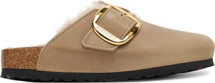 ΠΑΝΤΟΦΛΕΣ BOSTON BIG BUCKLE SHEARLING 1030444 ΚΑΦΕ BIRKENSTOCK