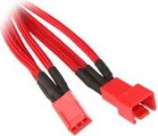 3-PIN EXTENSION 90CM - SLEEVED RED/RED BITFENIX