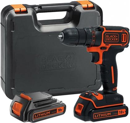 ΔΡΑΠΑΝΟΚΑΤΣΑΒΙΔΟ ΜΠΑΤΑΡΙΑΣ BLACK - DECKER 10MM 18V LI-ION 1.5AH 2 ΤΑΧΥΤΗΤΩΝ ΒΑΛΙΤΣΑΚΙ BDCDD186K BLACK AND DECKER