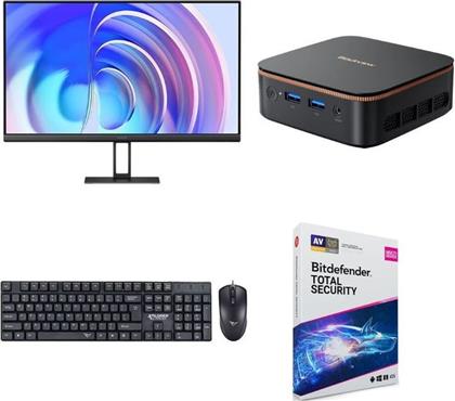 BUNDLE DESKTOP MP20 (INTEL-N150/16 GB/ 256GB SSD/UHD GRAPHICS/WINDOWS 11 PRO) + XIAOMI MONITOR A24I 24 FHD 100HZ 6MS IPS + ΠΛΗΚΤΡΟΛΟΓΙΟ ΠΟΝΤΙΚΙ ALCATROZ + ANTIVIRUS BITDEFENDER BLACKVIEW
