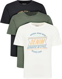 ΣΕΤ 3 T-SHIRTS 20718785 ΕΓΧΡΩΜΟ REGULAR FIT BLEND